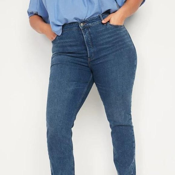 Extra High-Waisted Button-Fly Kicker Boot-Cut Ripped Cut-Off Jeans for Women New - Picture 6 of 7